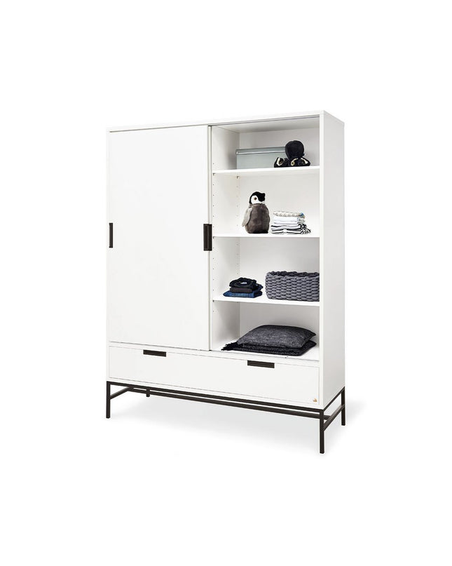Startset 'Steel' extra breed groot3 delen: ledikant, extra brede commode, grote kledingkast