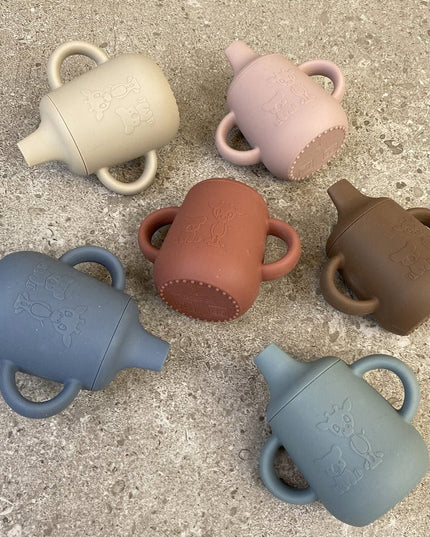 Aiko siliconen drinkbeker met drinkdeksel 140ml