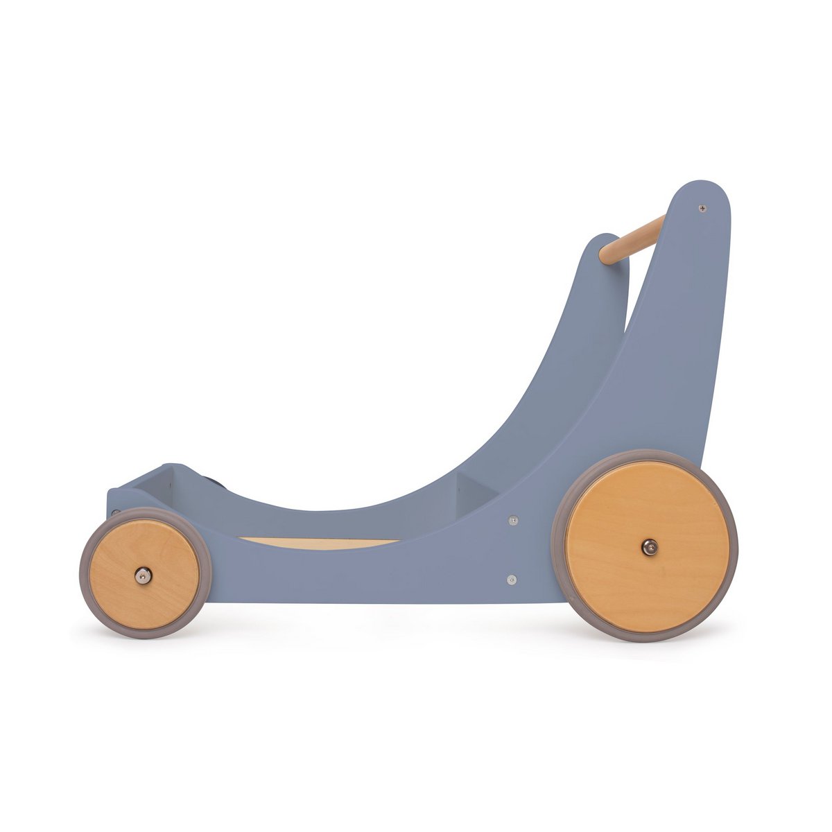 Kinderfeets 2-in-1 houten opbergkar & loopwagen - Slate Blue- dreumes & peuter