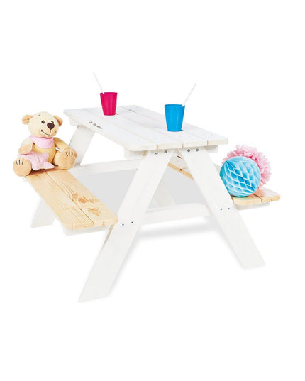 Kinderpicknickbank 'Nicki für 4', wit