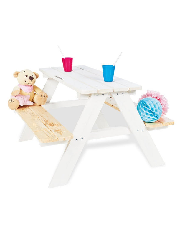Kinderpicknickbank 'Nicki für 4', wit