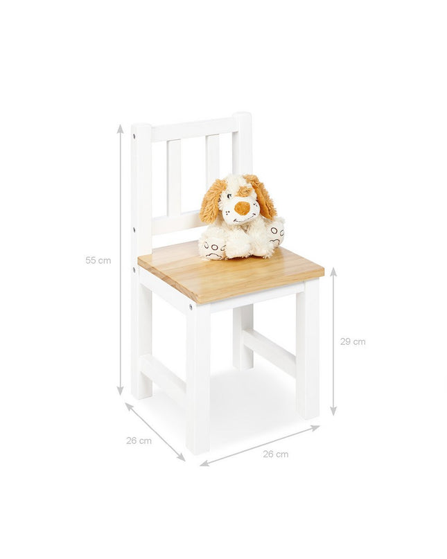 Kinderstoel 'Fenna', wit/naturel