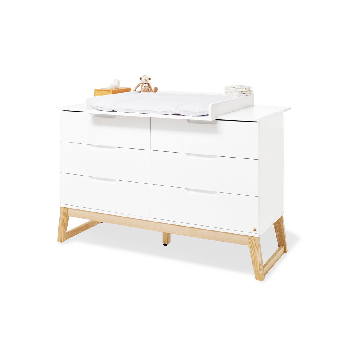 Startset 'Brug' extra breed3 delen: ledikant, extra brede commode, 2-deurs kledingkast