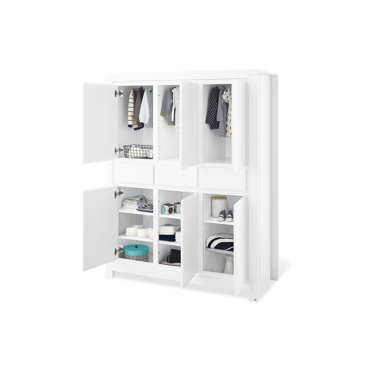 Startset 'Milk' extra breed groot3 delen: ledikant, extra brede commode, grote kledingkast