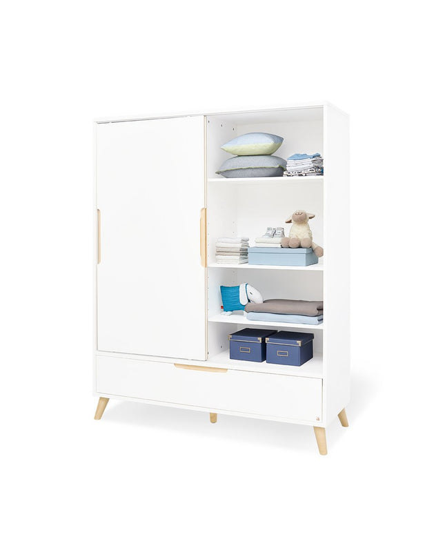 Startset 'Move' breed groot, incl. wandplank4 delen: ledikant, brede commode, grote kledingkast, wandplank