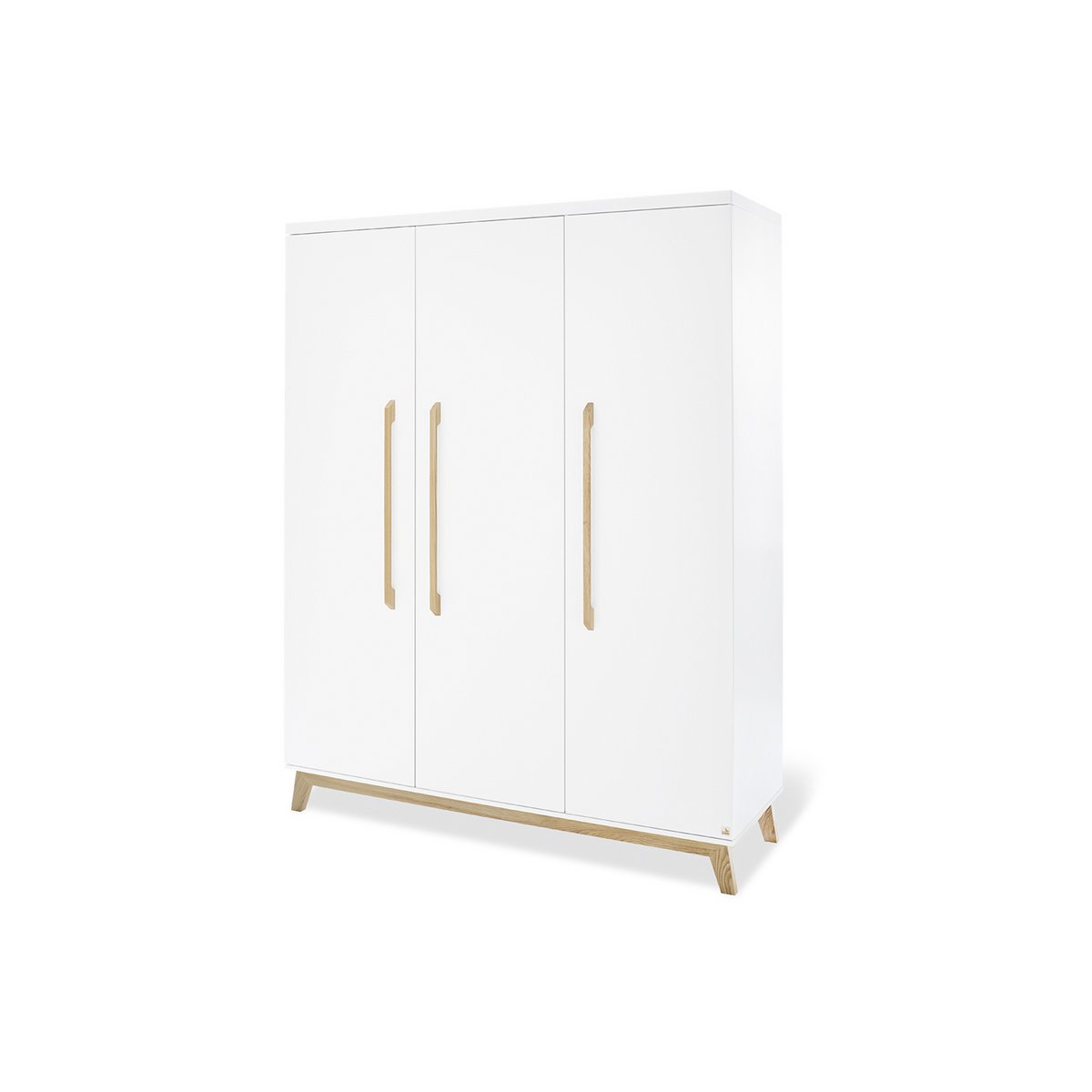 Startset 'Hilda & Riva' breed groot, wit, incl. wandplank4 delen: huisbed, brede commode, grote kledingkast, wandplank