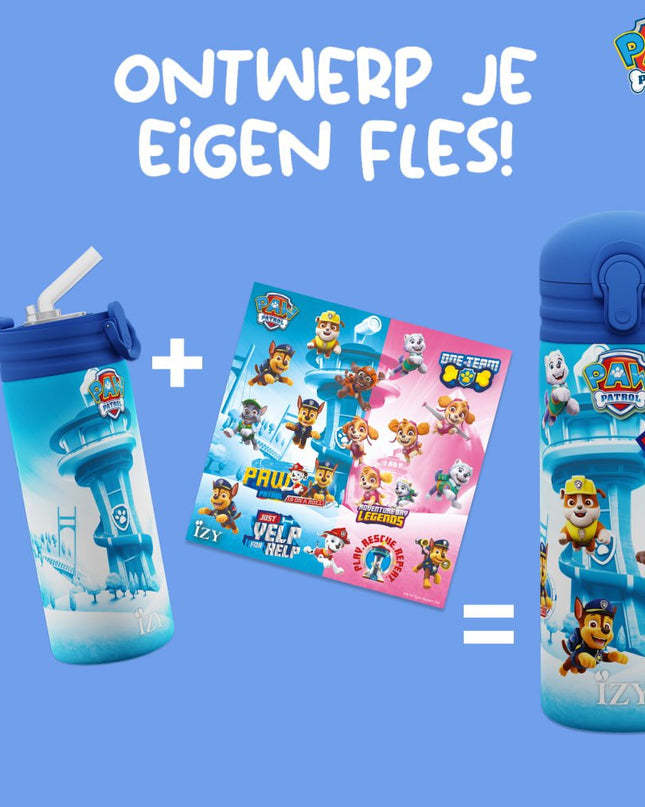 IZY Kids Thermos bidon - Paw Patrol - Refresh Blue - 350ML To-Go Insulated Water Bottles