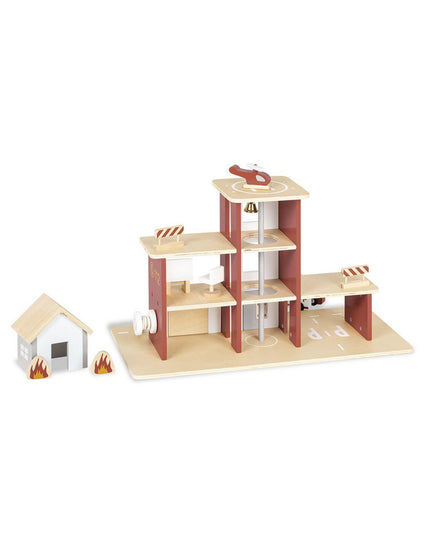 Brandweerkazerne 'Ben' incl. accessoires hout