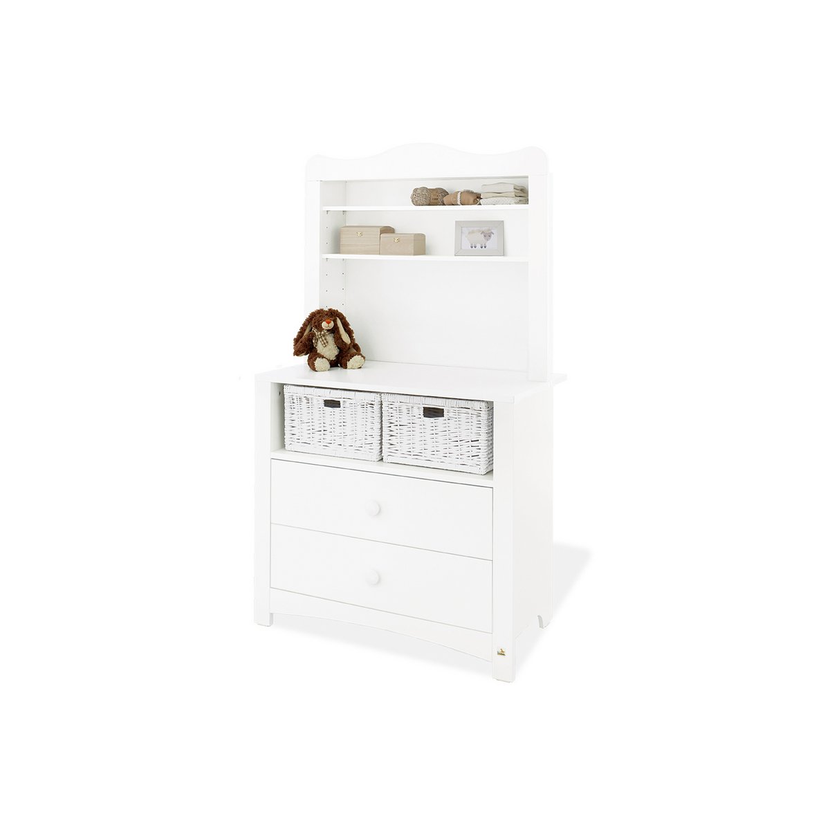 Startset 'Florentina' breed, incl. brede kast4 delen: ledikant, brede commode, brede plank, 2-deurs kledingkast