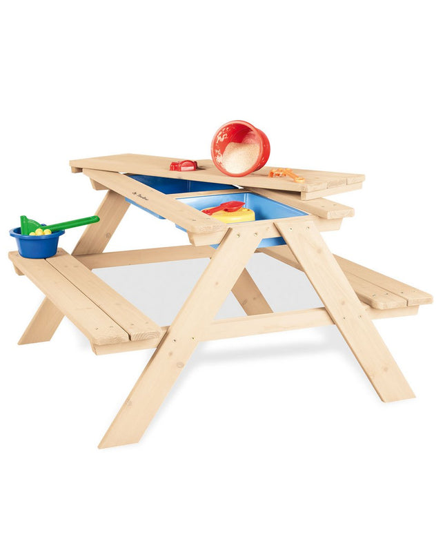 Kinderpicknickbank 'Matsch-Nicki für 4', naturel