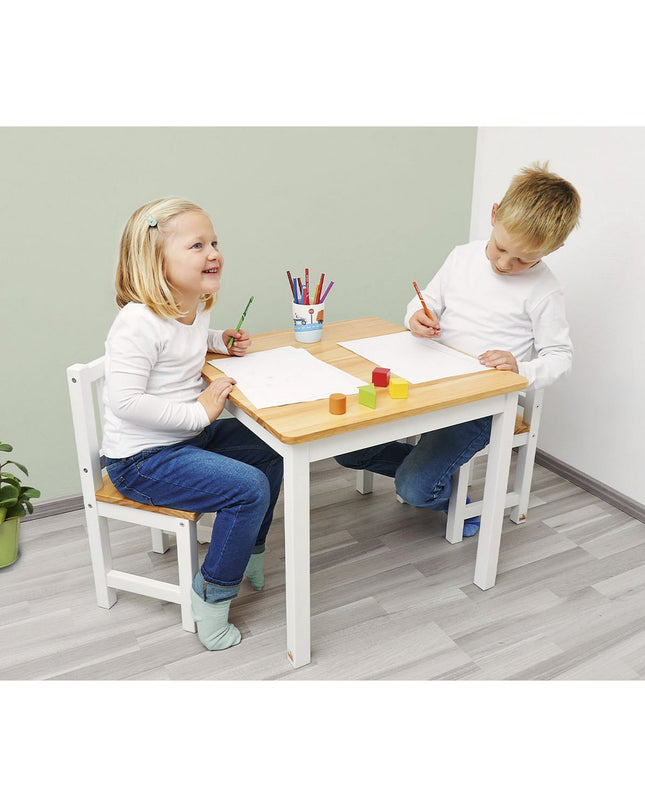 Kinderstoel 'Fenna', wit/naturel