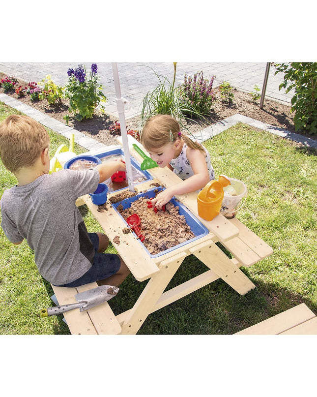 Kinderpicknickbank 'Matsch-Nicki für 4', naturel