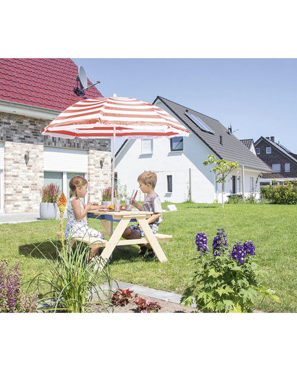 Kinderpicknickbank 'Matsch-Nicki für 4', naturel