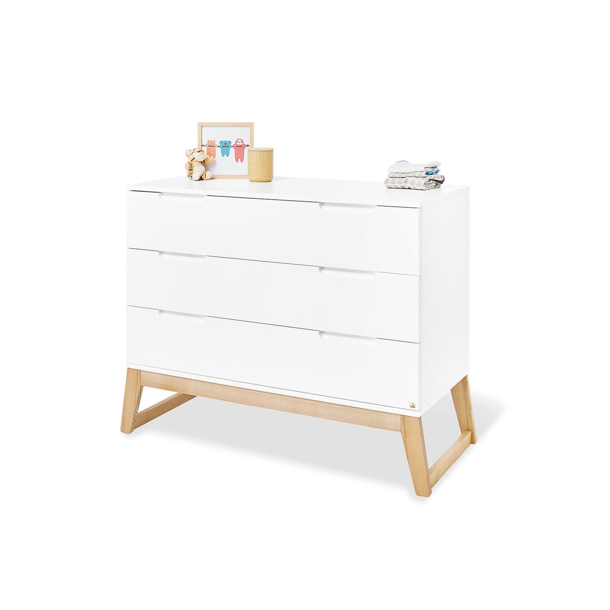 Startset 'Bridge' breed groot, incl. wandplank4 delen: ledikant, brede commode, grote kledingkast, wandplank