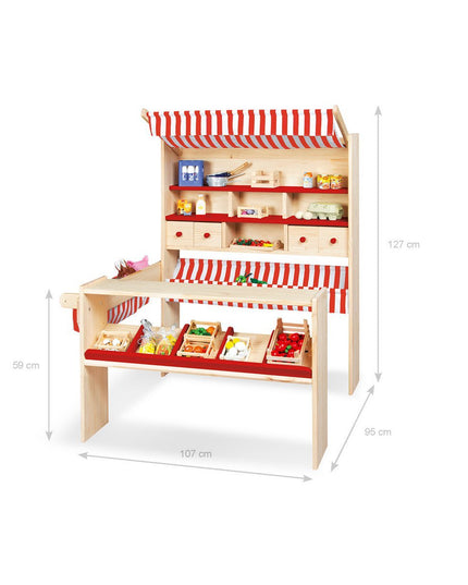 Marktkraam 'Lucy', rood winkel