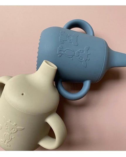 Aiko siliconen drinkbeker met drinkdeksel 140ml