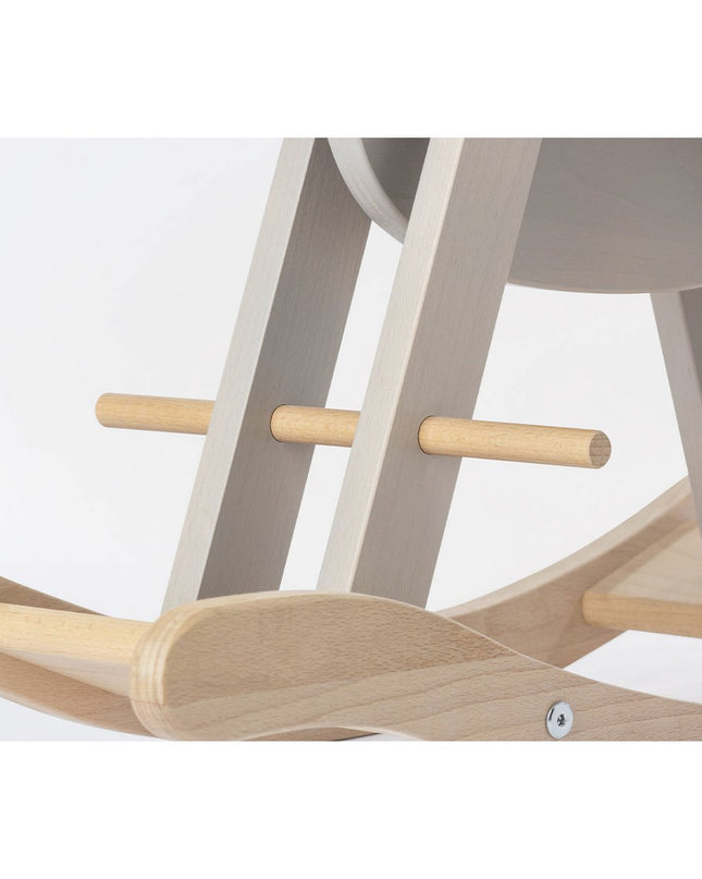 Hobbelpaard 'Pinolino' met ring, grijs/naturel