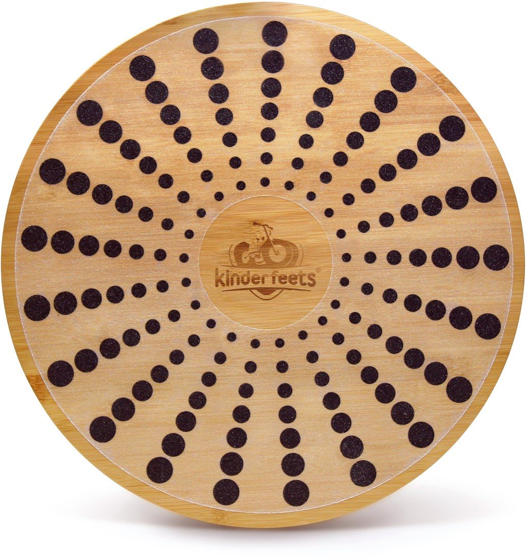 Kinderfeets bamboe balansschijf balansbord rond - 40 cm
