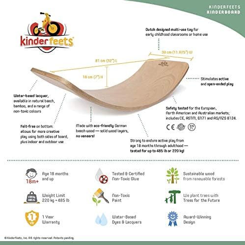 Kinderfeets houten balansbord / balance board kinderen - Rose