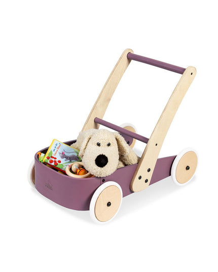 Leren looprek 'Fiete', braam loopwagen