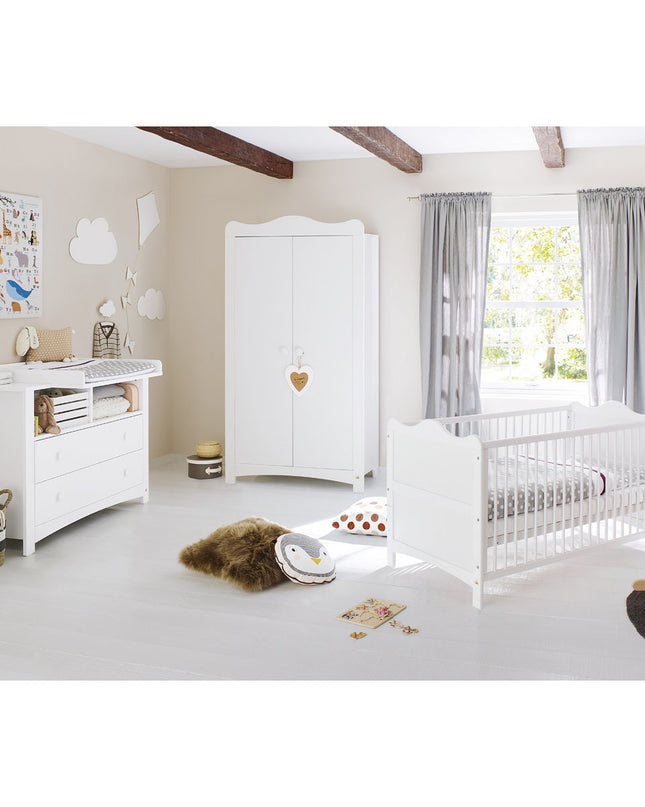 Startset 'Florentina' extra breed3 delen: ledikant, extra brede commode, 2-deurs kledingkast