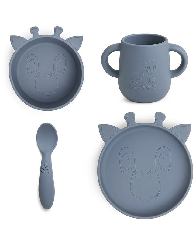 Lykke siliconen dinerset 4-pack Giraffe