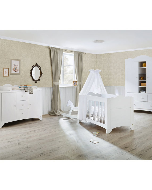 Startset 'Pino' extra breed groot3 delen: ledikant, extra brede commode, grote kledingkast