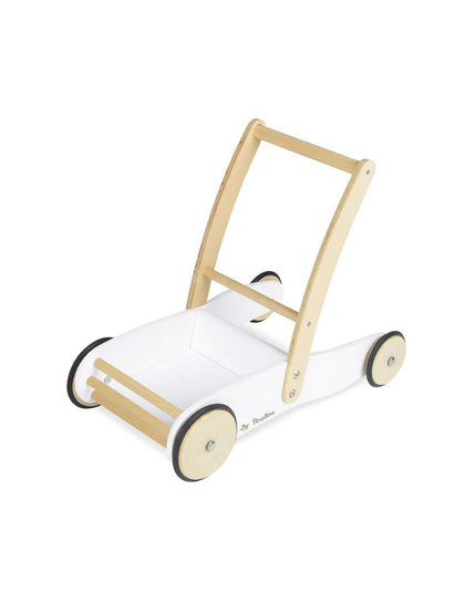 Leren loopwagen 'Uli', wit