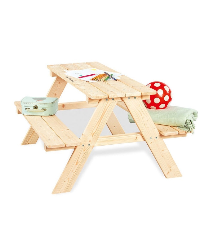 Kinderpicknickbank 'Nicki für 4', naturel
