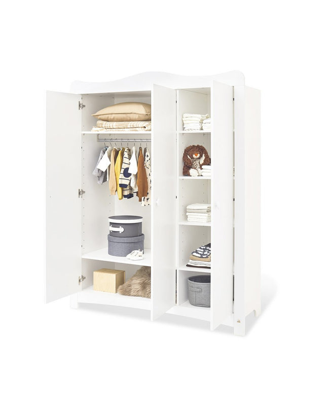 Startset 'Florentina' breed groot3 delen: ledikant, brede commode, grote kledingkast