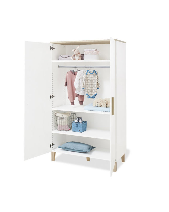 Startset  'Lumi' extra breed3 delen: ledikant, extra brede commode, 2-deurs kledingkast