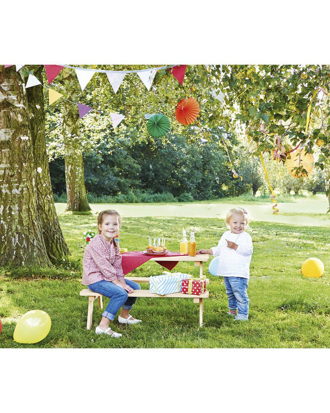 Kinderpicknickbank 'Nicki für 4', naturel