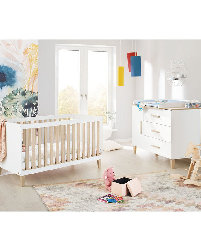 Startset 'Lumi' extra breed
2 delen: ledikant, extra brede commode
