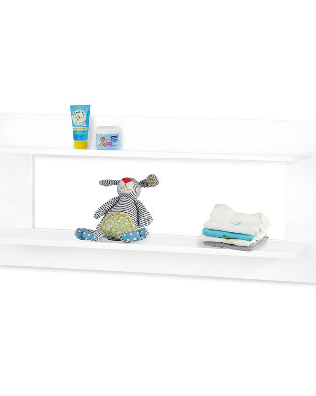 Startset 'Polar' breed, incl. wandplank
3 delen: ledikant, brede commode, wandplank