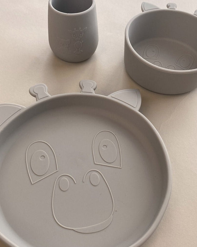 Judi siliconen dinerset 3-pack Giraf