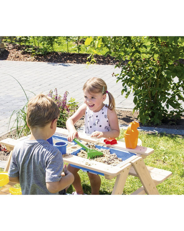 Kinderpicknickbank 'Matsch-Nicki für 4', naturel
