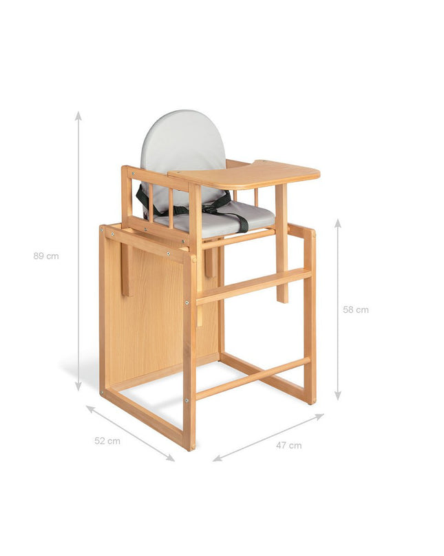 Combi-kinderstoel 'Lene', blank gelakt