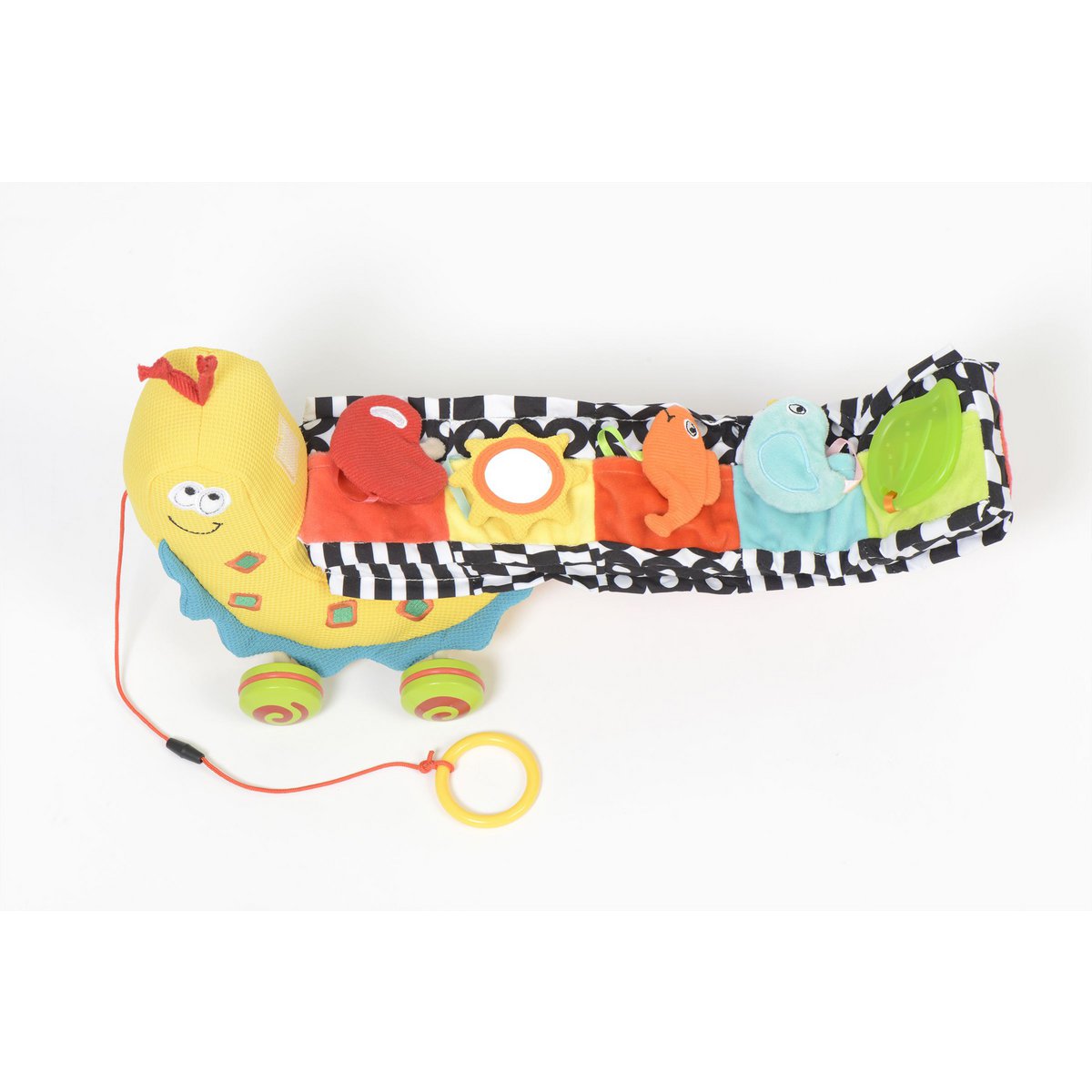 Dolce Toys speelgoed Classic trekfiguur & activiteitenknuffel slak Semmy - 21 cm