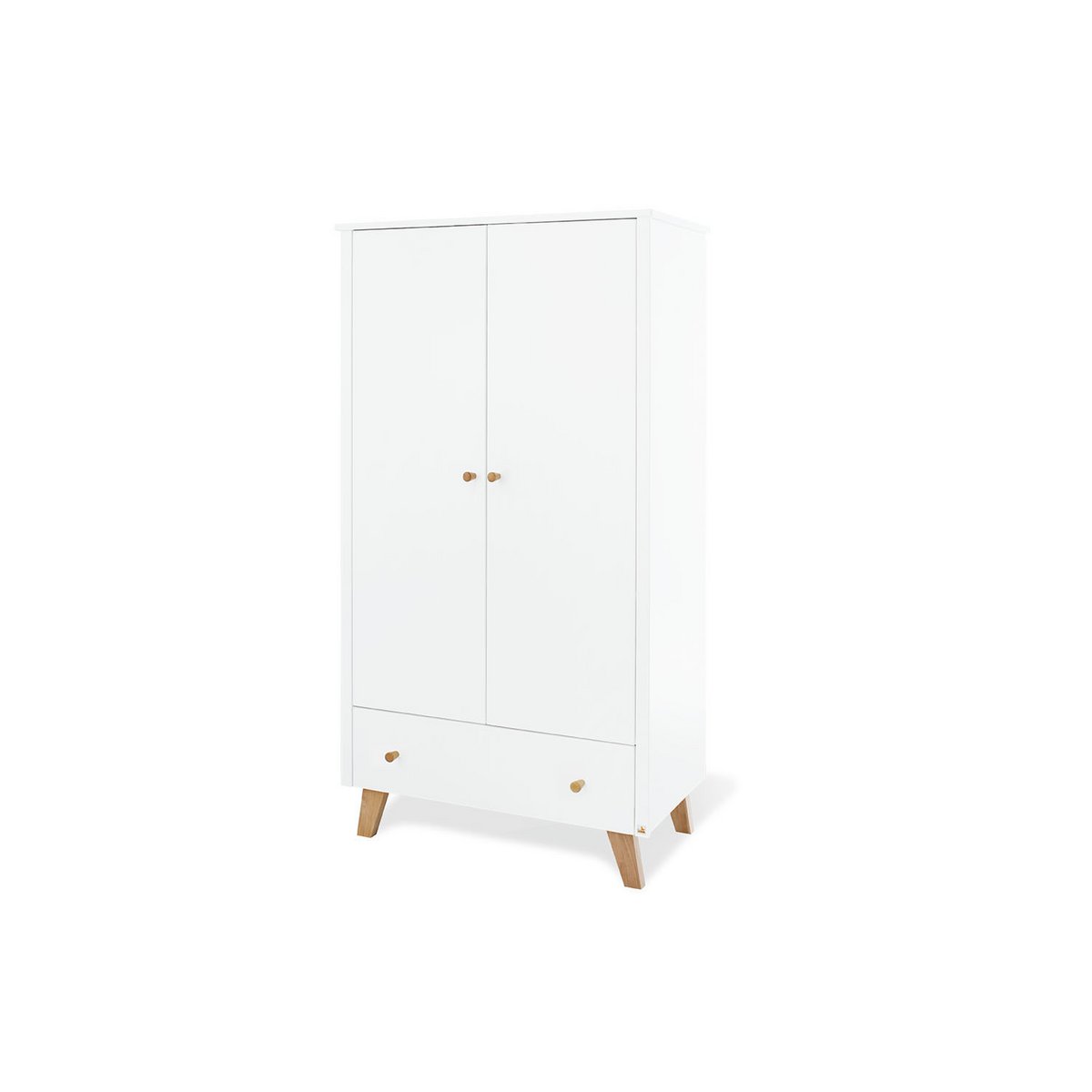 Startset 'Pan' breed3 delen: ledikant, brede commode, 2-deurs kledingkast