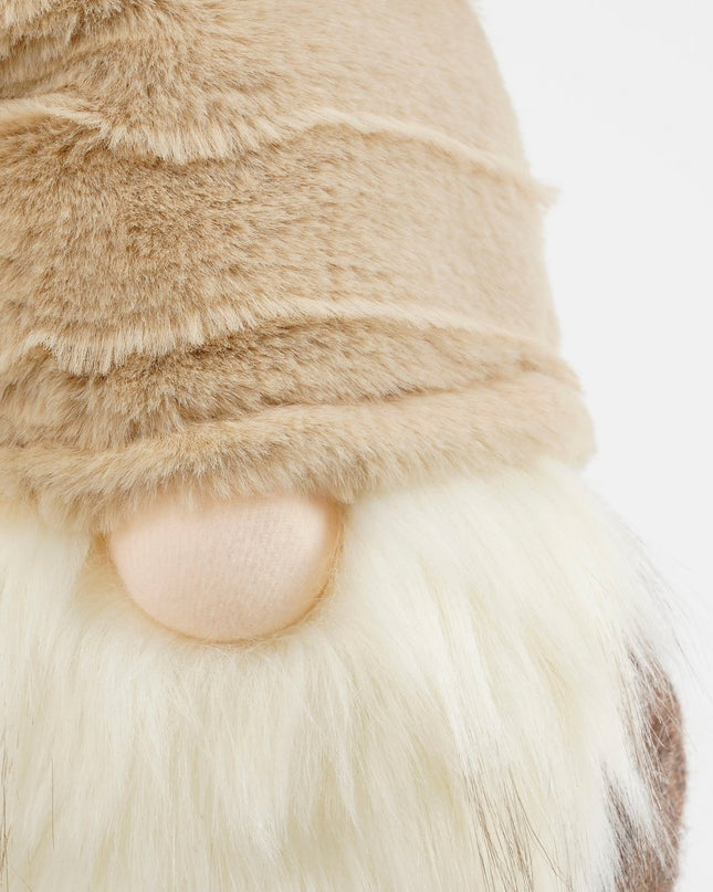 Kerstdecoratie Gnoom - L19 x B16 x H54 - Bruin kerst 2025