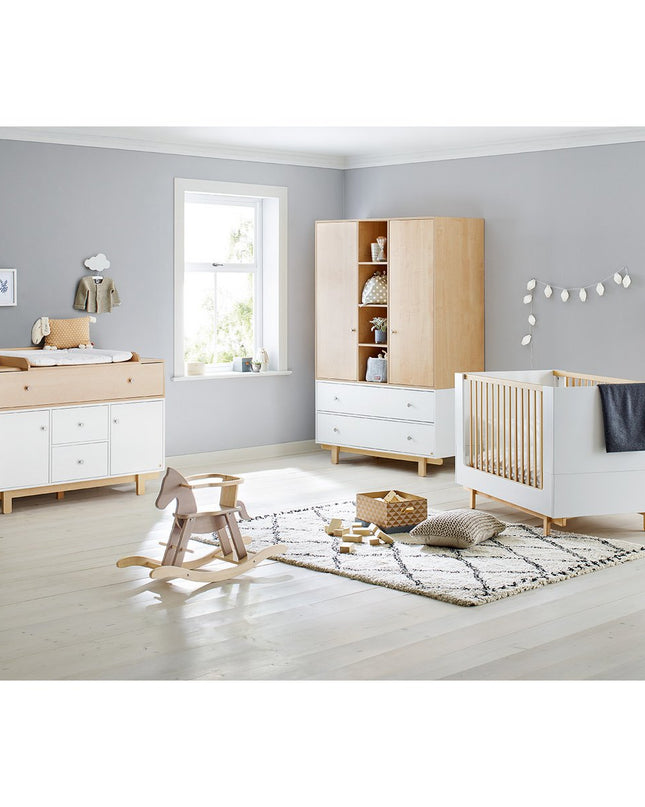 Startset 'Boks' extra breed groot3 delen: ledikant, extra brede commode, grote kledingkast