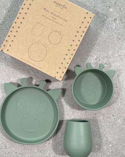Judi siliconen dinerset 3-pack Giraf