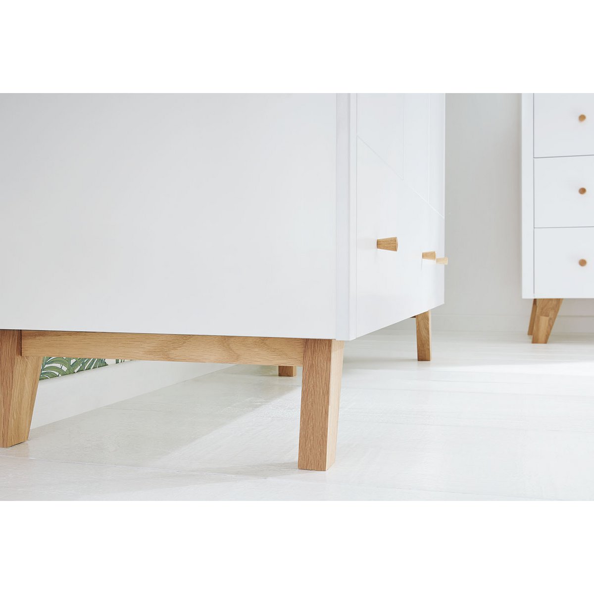 Startset 'Pan' extra breed3 delen: ledikant, extra brede commode, 2-deurs kledingkast