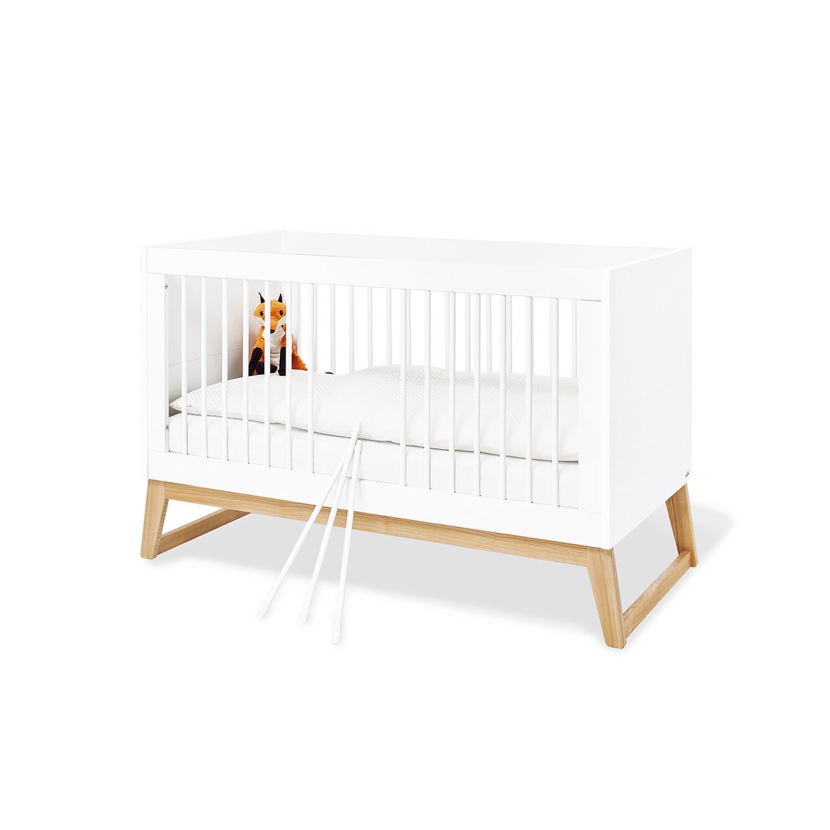 Startset 'Bridge' breed groot, incl. wandplank4 delen: ledikant, brede commode, grote kledingkast, wandplank