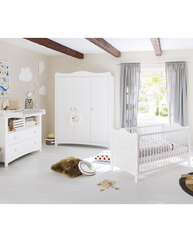 Startset 'Florentina' extra breed groot3 delen: ledikant, extra brede commode, grote kledingkast