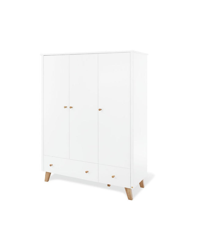 Startset 'Pan' breed groot, incl. wandplank4 delen: ledikant, brede commode, grote kledingkast, wandplank