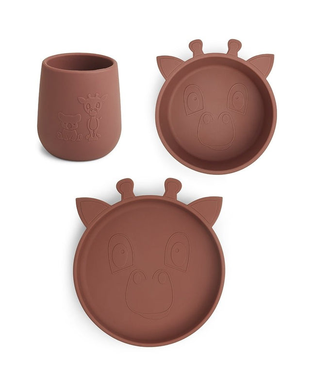 Judi siliconen dinerset 3-pack Giraf