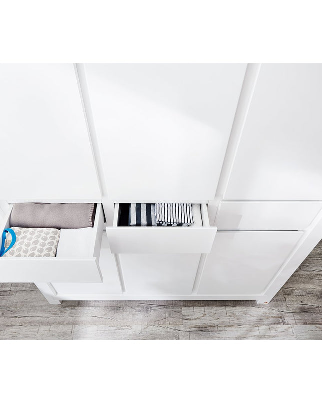 Startset 'Milk' extra breed groot3 delen: ledikant, extra brede commode, grote kledingkast