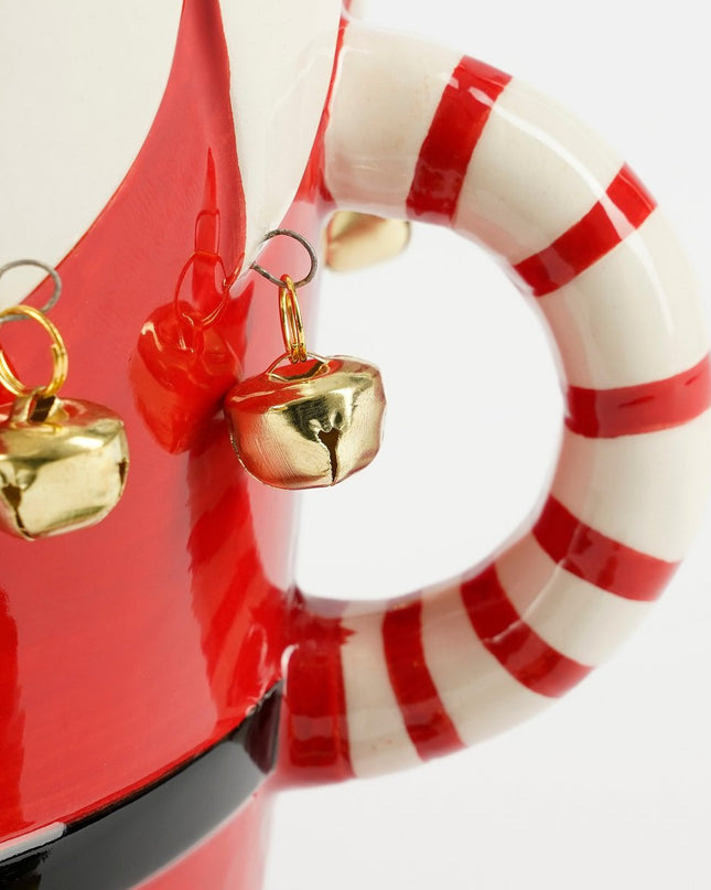 Funny Bloempot - L29 x B18 x H17 cm - Dolomiet - Rood kerst 2025