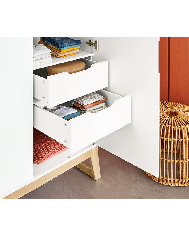 Startset 'Brug' extra breed3 delen: ledikant, extra brede commode, 2-deurs kledingkast